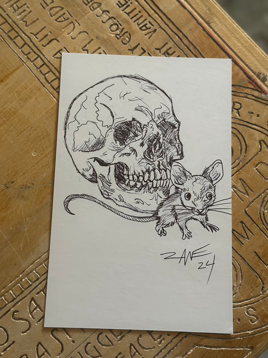 Wordy Skull Sketch - Odd Truce