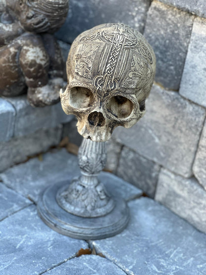 Book of Kells Replica Skull