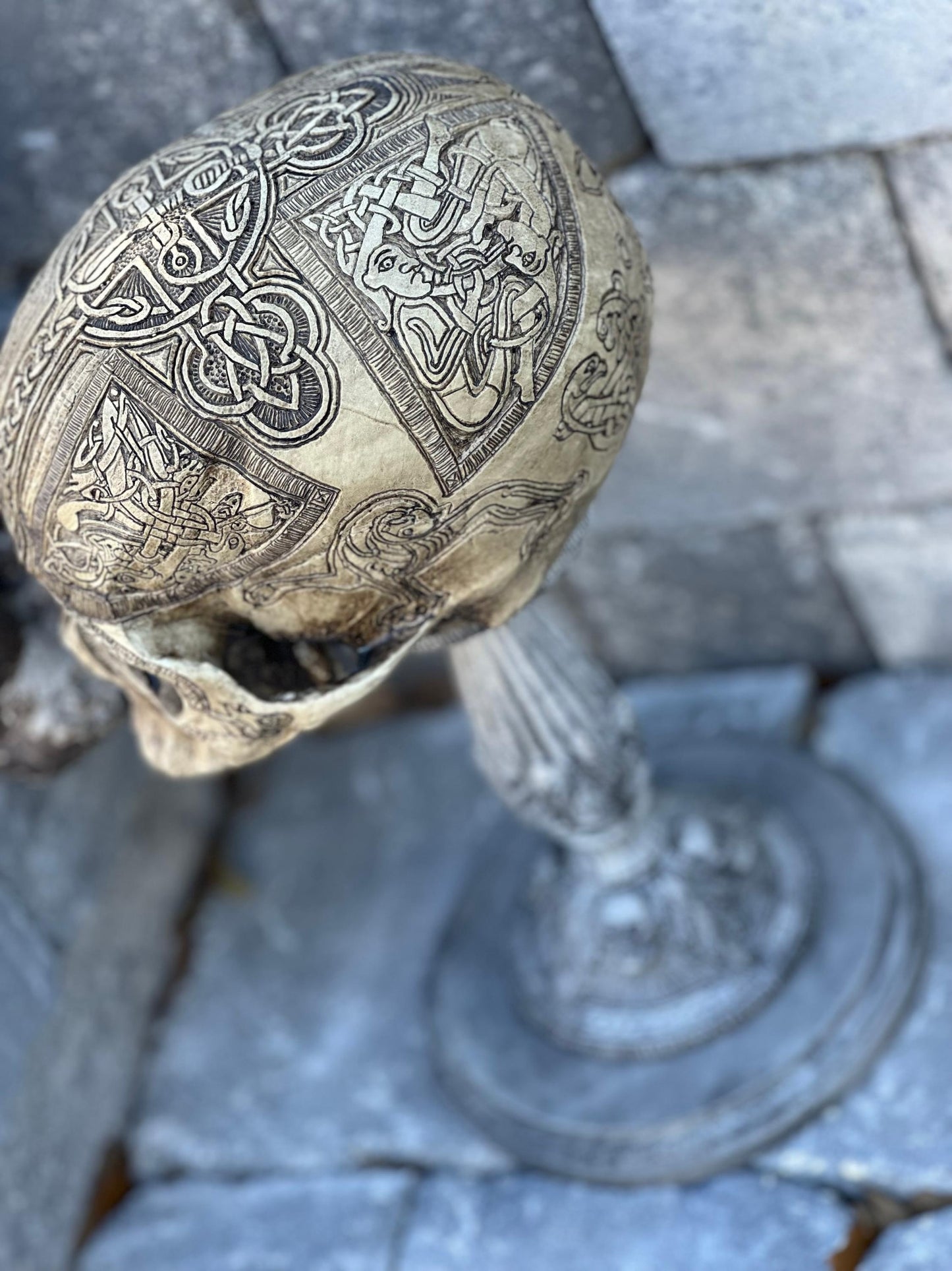 Book of Kells Replica Skull