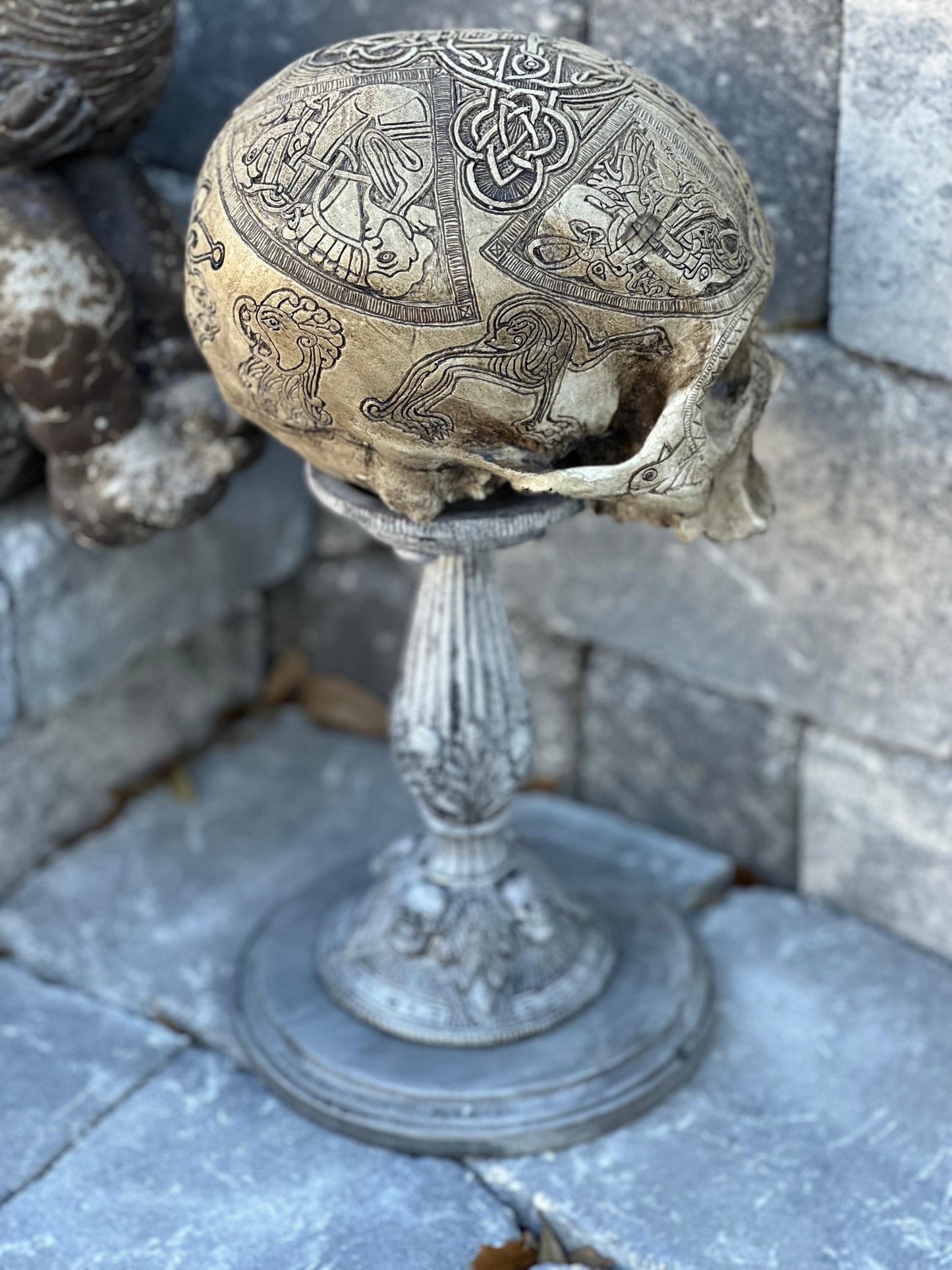 Book of Kells Replica Skull