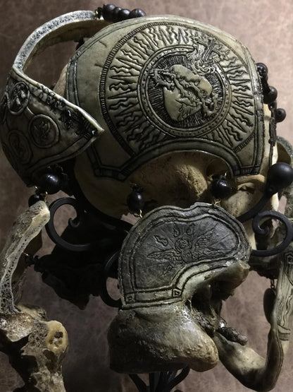 REAL - War Chaplain + stand + Replica Skull to also display on + dome choice