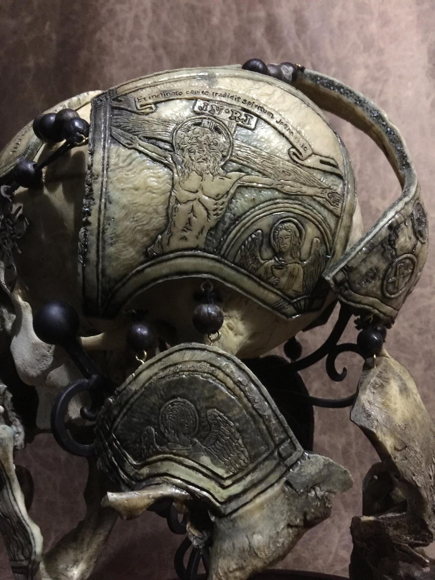REAL - War Chaplain + stand + Replica Skull to also display on + dome choice