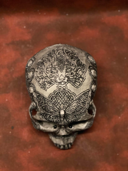 Wall Hanging Sugar Skull - Aged Bone