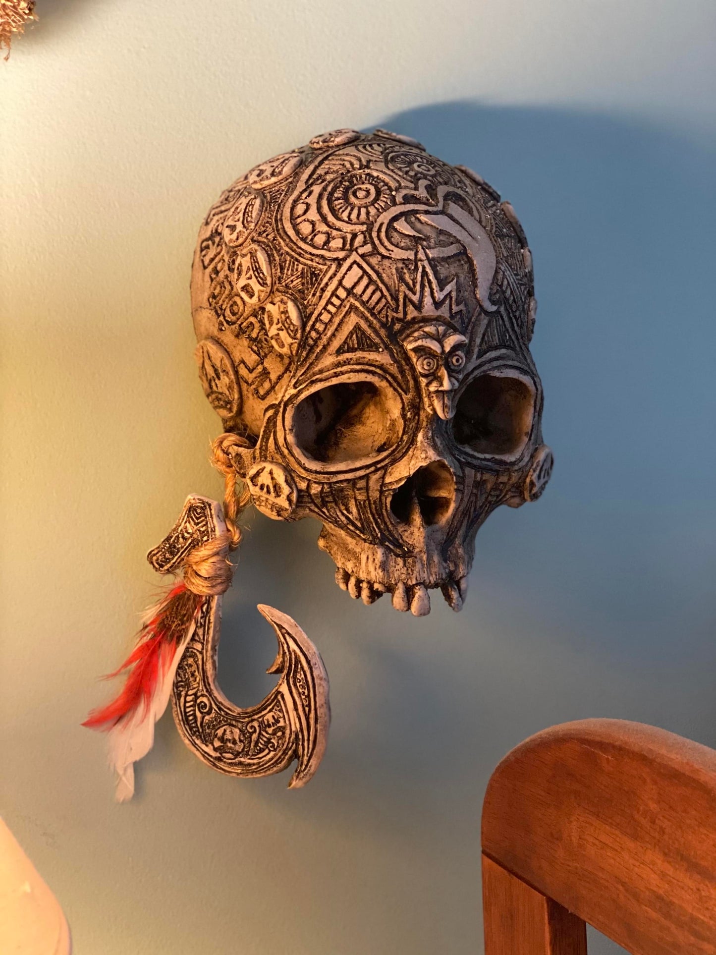Tiki Wall Hanging Skull