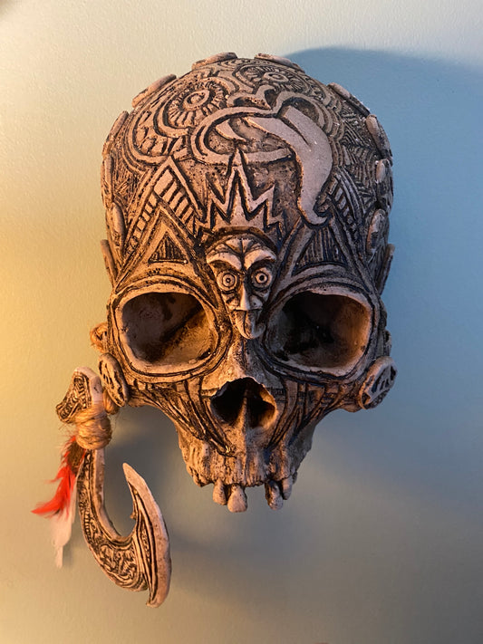 Tiki Wall Hanging Skull